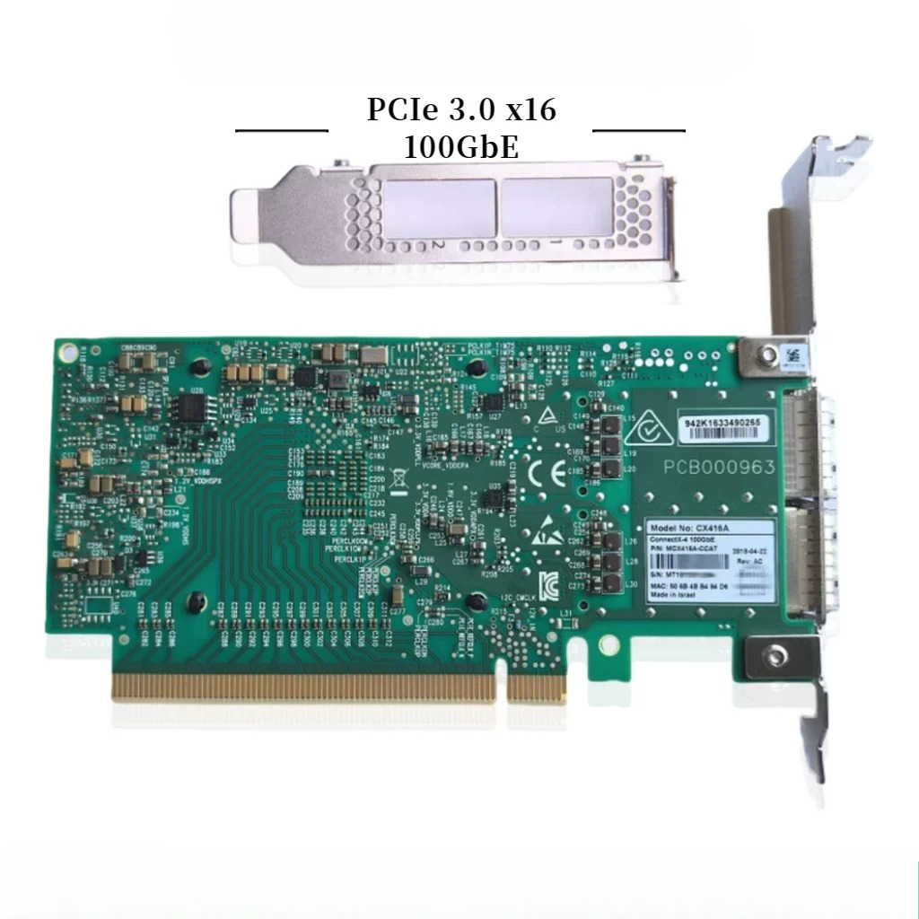 100Gbe Qsfp28 Network Card - Mellanox Mcx416a-ccat Connectx-4en Netzwerkschnittstellenkarte, 100Gbe Dual-Port