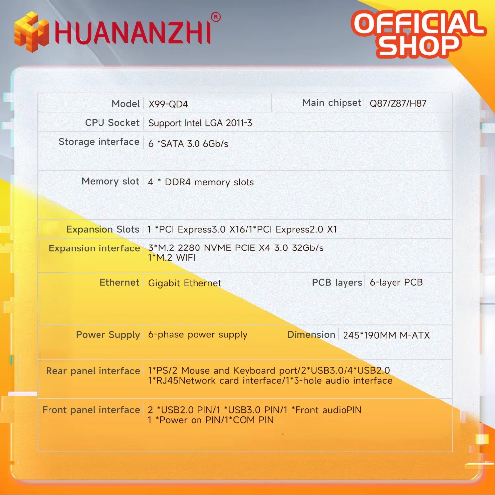 HUANANZHI X99 QD4 LGA 2011-3 X – E5 2696 V3 Bewertung und Preis